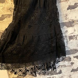 Black lace overlay dress